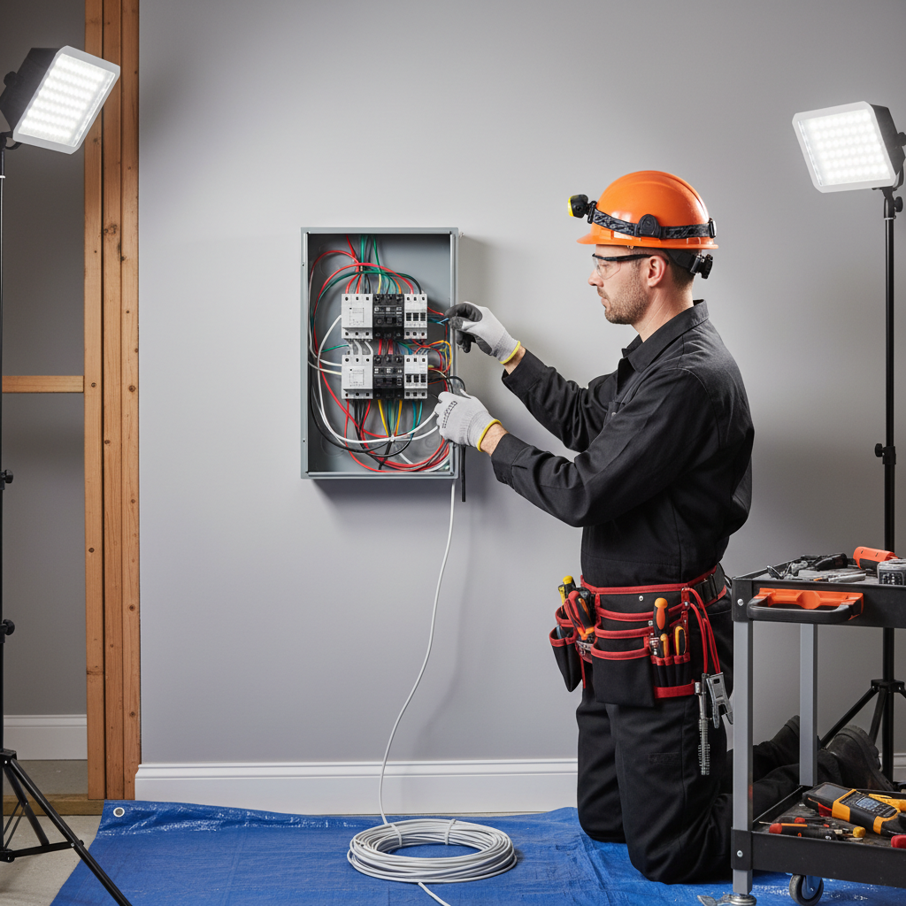 Modern electrical panel installation in Atascocita home