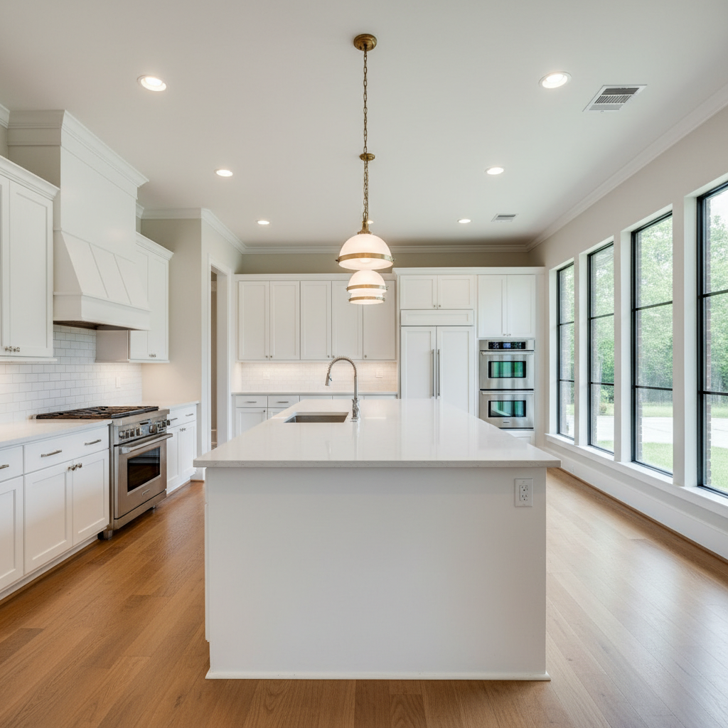 Modern luxury kitchen with island in Houston TX