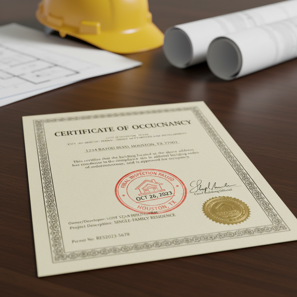 Final Permit Closeout - Tell Projects Houston TX