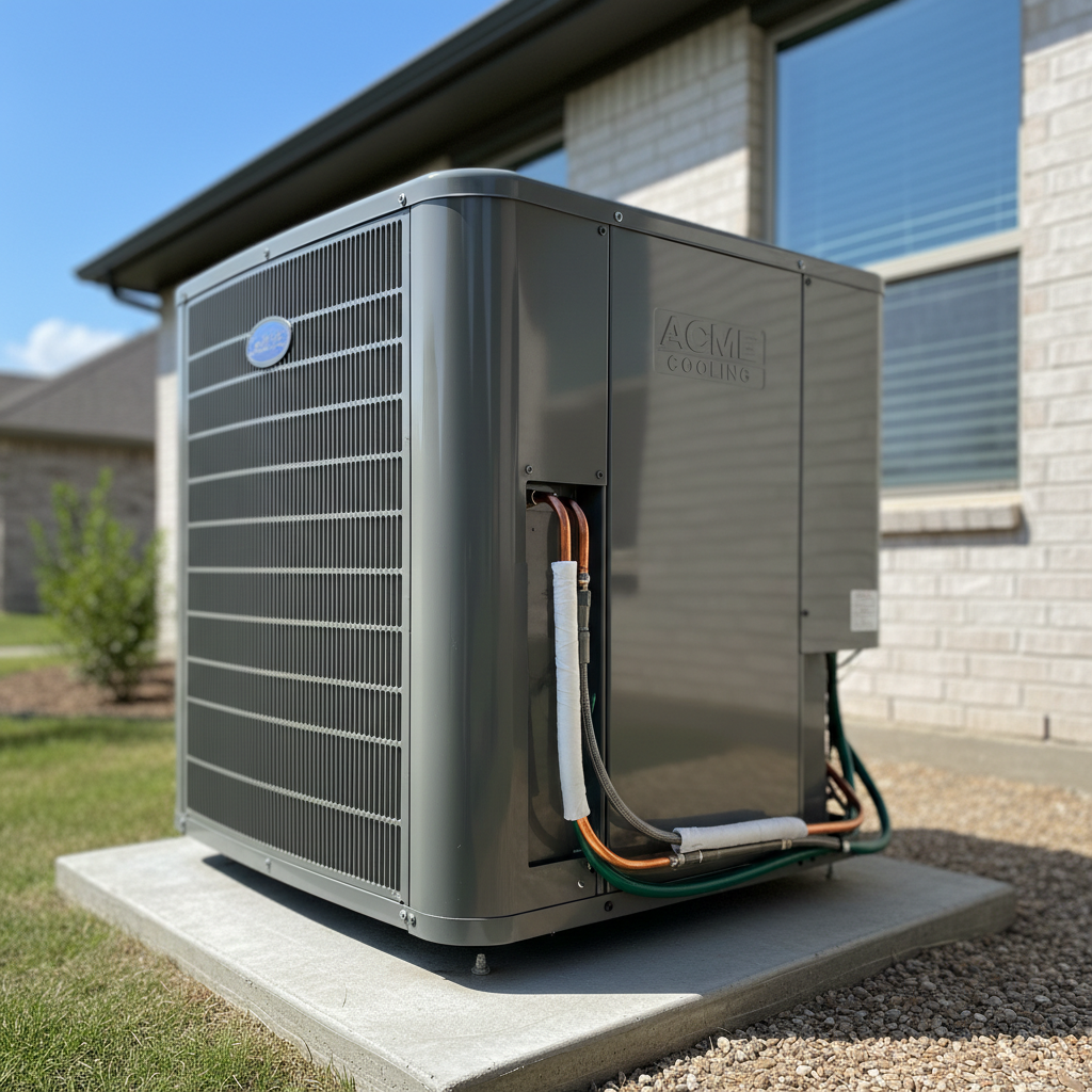 Modern HVAC Outdoor Unit Installation Houston TX