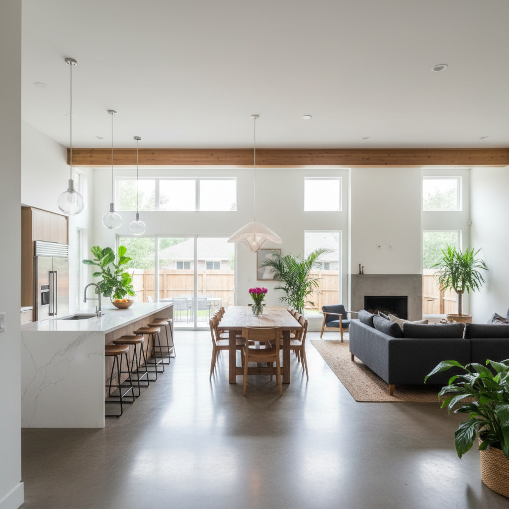 Open Concept Space Planning - Tell Projects Houston TX