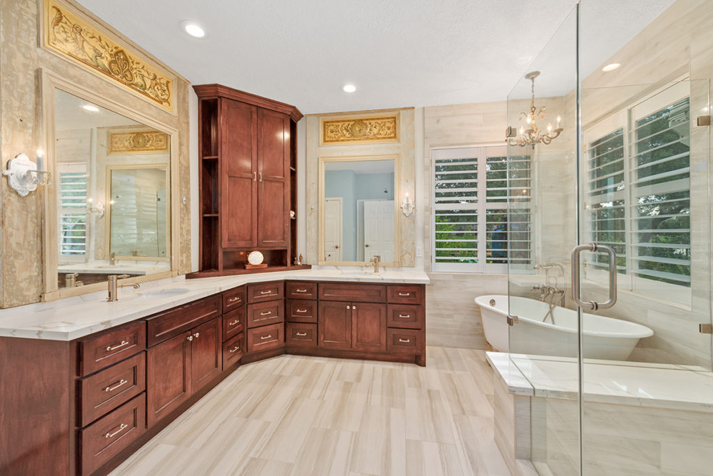 Replacing bathroom floor adds excellent value